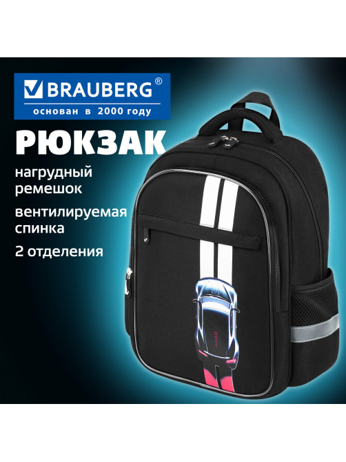 Рюкзак BRAUBERG FAVOUR, 2 отделения, 3 кармана, 