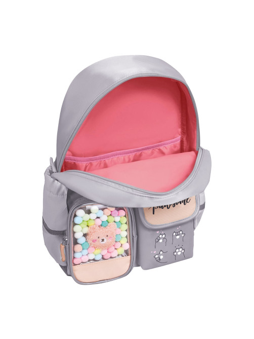 Рюкзак BRAUBERG PASTEL с термонашивками в комплекте, 
