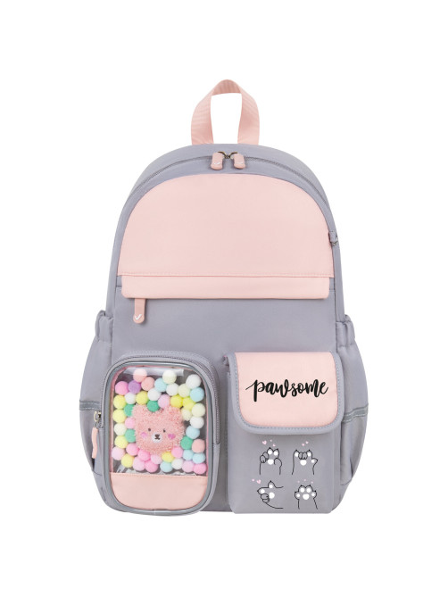 Рюкзак BRAUBERG PASTEL с термонашивками в комплекте, 