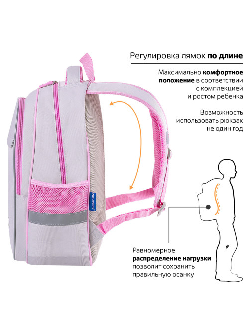 Рюкзак BRAUBERG FAVOUR, 2 отделения, 3 кармана, 