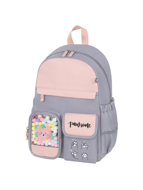 Рюкзак BRAUBERG PASTEL с термонашивками в комплекте, 
