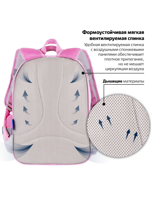 Рюкзак BRAUBERG FAVOUR, 2 отделения, 3 кармана, 