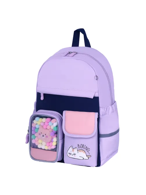Рюкзак BRAUBERG PASTEL с термонашивками в комплекте, 