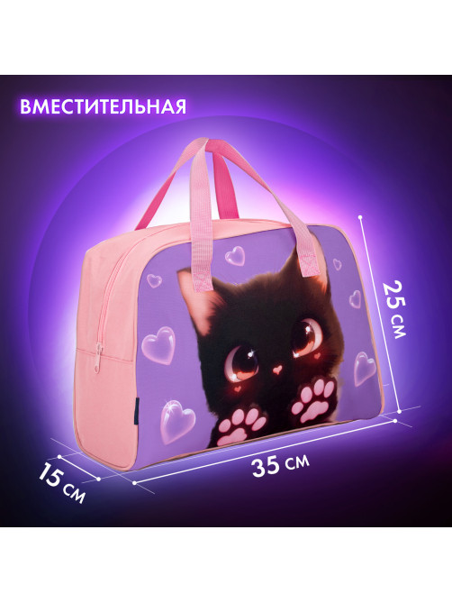 Сумка для занятий BRAUBERG с ручками, 35x25x15 см, 