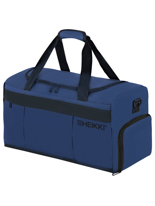 Сумка спортивная HEIKKI MOVE PLUS (ХЕЙКИ), отделение для обуви, синяя, 28х50х23 см, 273897