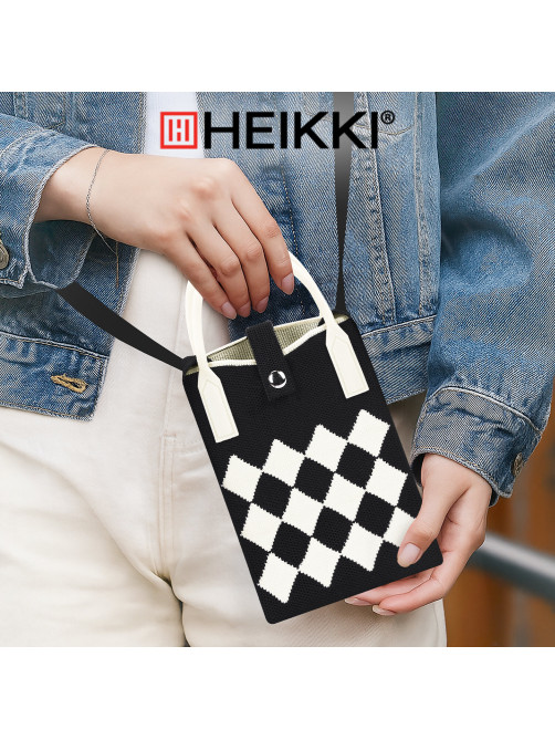 Сумочка-органайзер повседневная HEIKKI KNIT (ХЕЙКИ) кросс боди, вязаная, 17х12х5 см, 