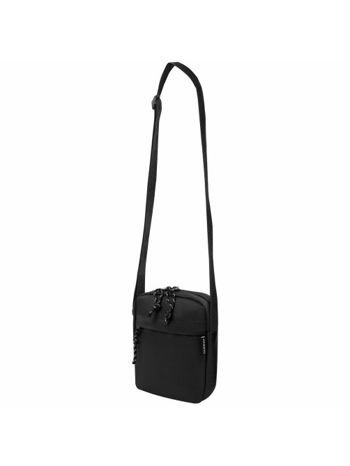 Сумка на плечо HEIKKI COMPACT (ХЕЙКИ), два кармана, черная, 19х14х5 см, 272631