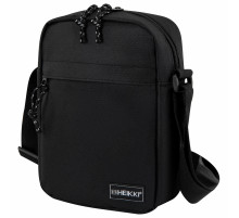 Сумка на плечо HEIKKI COMPACT (ХЕЙКИ), два кармана, черная, 22х17х6 см, 272630