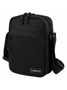Сумка на плечо HEIKKI COMPACT (ХЕЙКИ), два кармана, черная, 22х17х6 см, 272630
