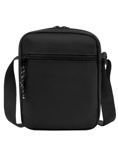 Сумка на плечо HEIKKI COMPACT (ХЕЙКИ), два кармана, черная, 19х14х5 см, 272631