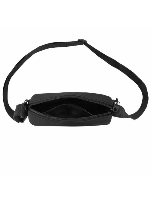Сумка на плечо HEIKKI COMPACT (ХЕЙКИ), два кармана, черная, 19х14х5 см, 272631