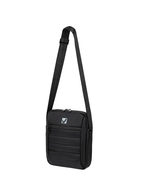 Сумка на плечо BRAUBERG COMPACT с отделением для планшета 9,7'', 2 кармана, черная, 26,5x22x5,5 см, 240500