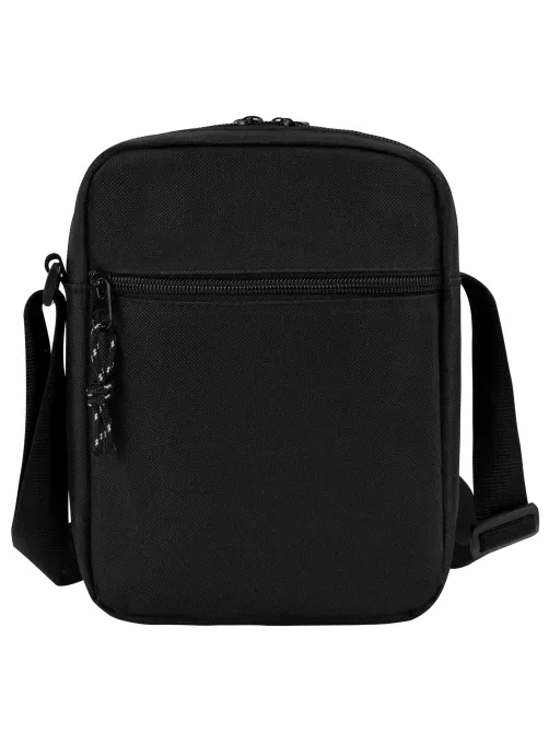 Сумка на плечо HEIKKI COMPACT (ХЕЙКИ), два кармана, черная, 22х17х6 см, 272630