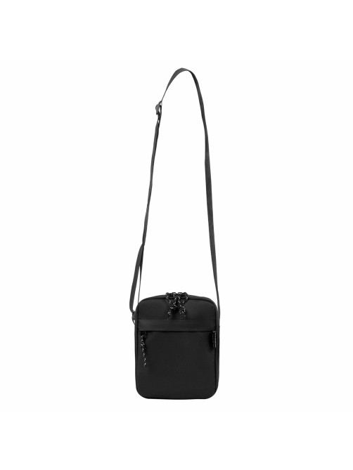 Сумка на плечо HEIKKI COMPACT (ХЕЙКИ), два кармана, черная, 19х14х5 см, 272631