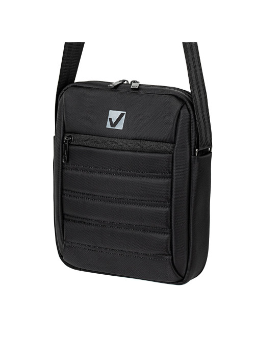 Сумка на плечо BRAUBERG COMPACT с отделением для планшета 9,7'', 2 кармана, черная, 26,5x22x5,5 см, 240500