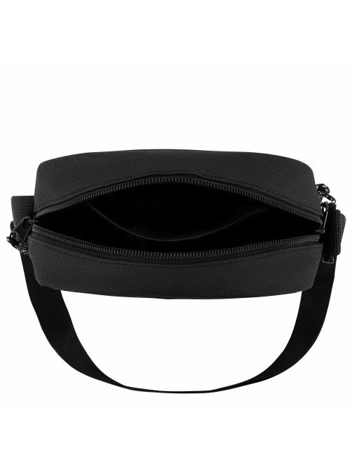 Сумка на плечо HEIKKI COMPACT (ХЕЙКИ), два кармана, черная, 22х17х6 см, 272630