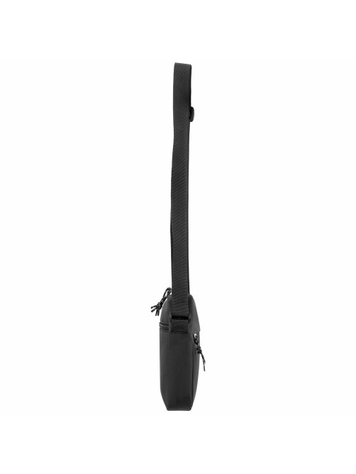 Сумка на плечо HEIKKI COMPACT (ХЕЙКИ), два кармана, черная, 19х14х5 см, 272631