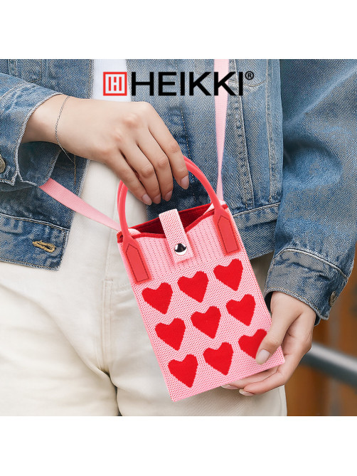 Сумочка-органайзер повседневная HEIKKI KNIT (ХЕЙКИ) кросс боди, вязаная, 17х12х5 см, 