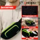 Сумка на пояс HEIKKI RIO (ХЕЙКИ), карман, регулируемый ремень, черная/салатовая, 30х12x10 см, 272615