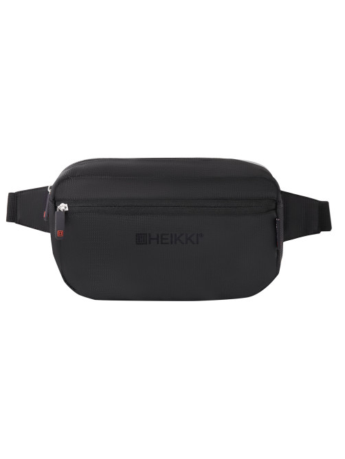Сумка на пояс HEIKKI RIO (ХЕЙКИ) регулируемый ремень, черная, 28х16х9 см, 273886
