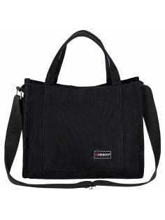 Сумка шоппер HEIKKI MINI (ХЕЙКИ), вельвет, 25х20 см, черный, 272439