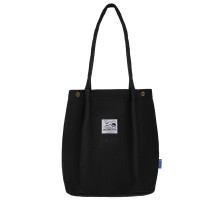 Сумка шоппер BRAUBERG MOMENTS, вельвет, 35х30 см, черный, 271905