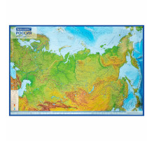 Карта России физическая 157х107 см, 1:5,5М, с ламинацией, интерактивная, европодвес, BRAUBERG, 112398