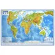 Карта мира физическая 120х78 см, 1:25М, с ламинацией, интерактивная, в тубусе, BRAUBERG, 112380