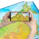 Карта России физическая 157х107 см, 1:5,5М, с ламинацией, интерактивная, европодвес, BRAUBERG, 112398