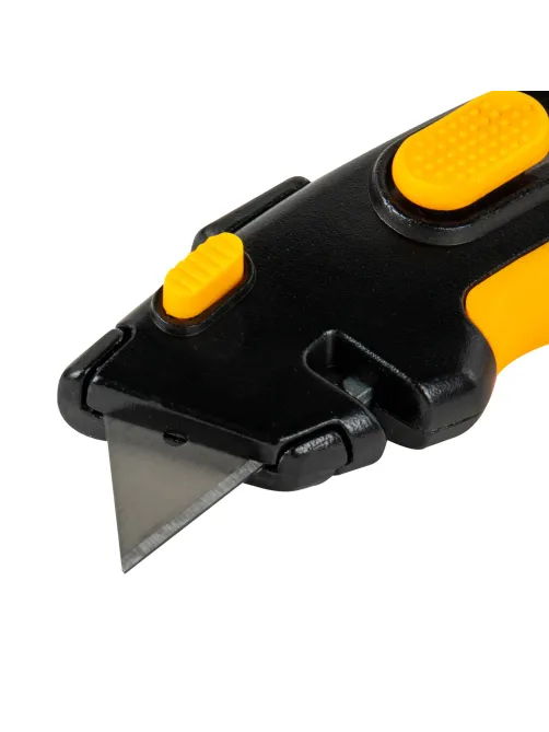 Нож универсальный мощный, BRAUBERG METALLIC PRO, автофиксатор, функция автовозврата, 238737