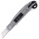 Нож канцелярский 18 мм, 5 лезвий в комплекте, автофиксатор, металлический цвет, STAFF, 273930