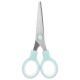 Ножницы BRAUBERG KIDS 130 мм, ручки мятные, закругленные лезвия с линейкой, 274062