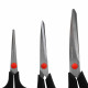 Ножницы BRAUBERG НАБОР 3 шт. (140, 190, 230 мм), черно-красные ручки, ВЫГОДНАЯ УПАКОВКА, 238168