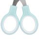 Ножницы BRAUBERG KIDS 130 мм, ручки мятные, закругленные лезвия с линейкой, 274062