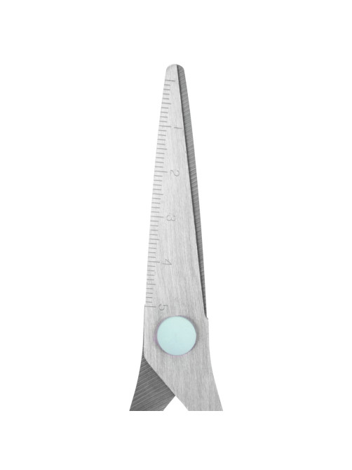 Ножницы BRAUBERG KIDS 130 мм, ручки мятные, закругленные лезвия с линейкой, 274062