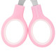 Ножницы BRAUBERG KIDS 130 мм, ручки розовые, закругленные лезвия с линейкой, 274063