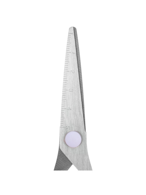 Ножницы BRAUBERG KIDS 130 мм, ручки лавандовые, закругленные лезвия с линейкой, 274061