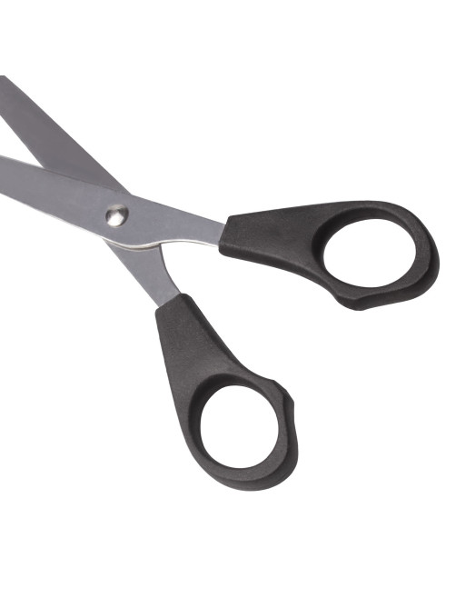 Ножницы STAFF Basic, 180 мм, чёрные, ПВХ чехол с европодвесом, 236939