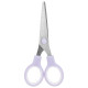 Ножницы BRAUBERG KIDS 130 мм, ручки лавандовые, закругленные лезвия с линейкой, 274061