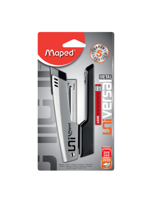 Степлер №24/6, 26/6 металлический MAPED 