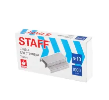 Скобы для степлера №10, 1000 штук, STAFF ECO, до 20 листов, 274044