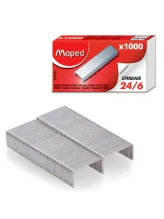 Скобы для степлера №24/6, 1000 штук, MAPED (Франция), до 20 листов, 324405