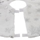 Новогодний коврик под елку белый c серебристыми снежинками, 60 см, полиэстер, ЗОЛОТАЯ СКАЗКА, 592158