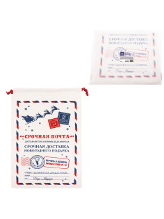 Подарочный мешок (1 шт.) новогодний, 40х60 см, 