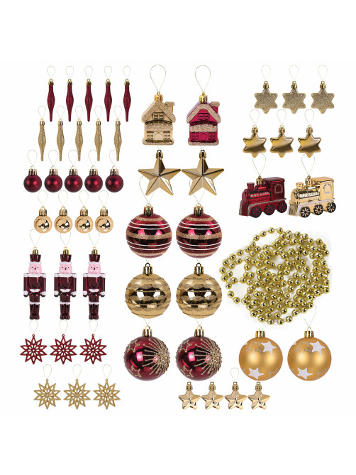 Шары ёлочные НАБОР 53 предмета, 