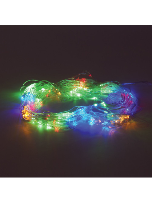 Электрогирлянда-сеть комнатная 1,5х1,5 м,160 LED, мультицветная, 220 V, контроллер, ЗОЛОТАЯ СКАЗКА, 591106