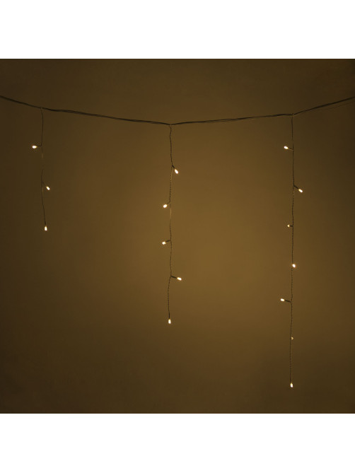 Электрогирлянда-бахрома уличная 25х0,7 м, 400 LED, тёплый белый, 220 V, контроллер, ЗОЛОТАЯ СКАЗКА, 592551