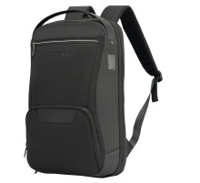 Рюкзак HEIKKI HIGH TECH (ХЕЙКИ) с отделением для ноутбука, USB-порт, черный, 46x30x10 см, 272588