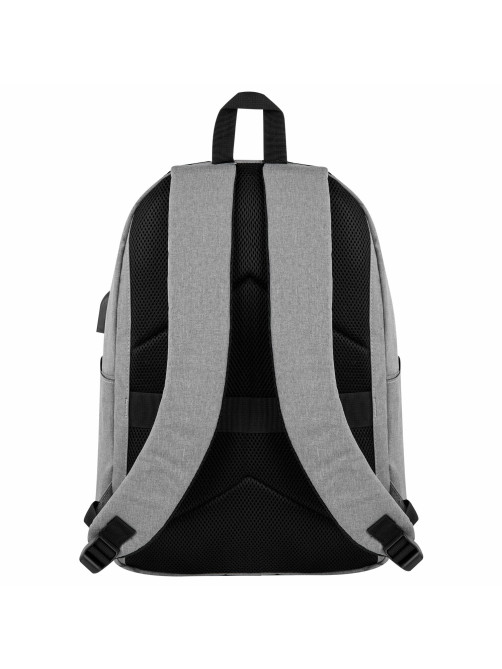 Рюкзак HEIKKI ACTIVE (ХЕЙКИ) универсальный, отделение для ноутбука, USB-порт, серый, 44х31х14 см, 272561