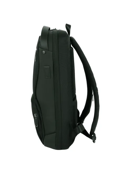 Рюкзак HEIKKI HIGH TECH (ХЕЙКИ) с отделением для ноутбука, USB-порт, черный, 46x30x10 см, 272588